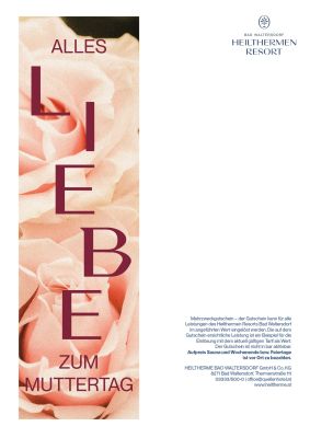 Muttertags-Gutschein mit Bild von Rosen